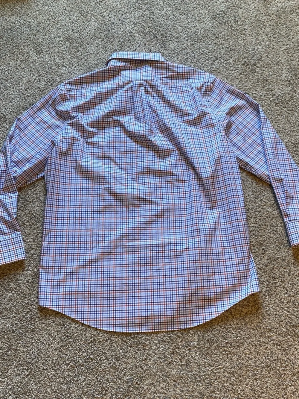 Lauren Ralph Lauren Men's Plaid Dress Shirt in White, Blue & Red Size 16.5